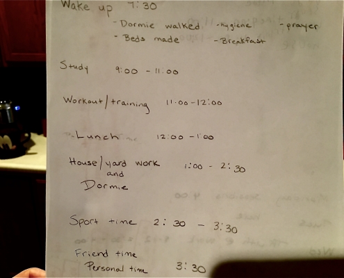 keep routine at home