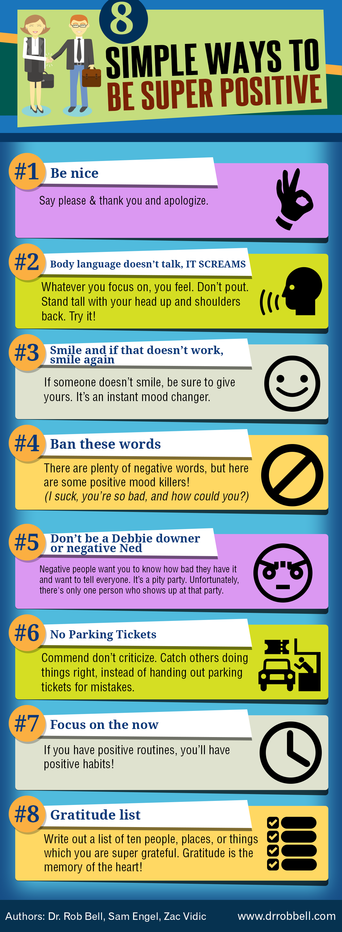 (INFOGRAPHIC) 8 Simple ways have a Positive attitude in the workplace.